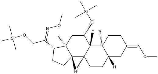 11β,21-Bis(trimethylsiloxy)-5α-pregnane-3,20-dione bis(O-methyl oxime) Structure