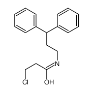 3-chloro-N-(3,3-diphenylpropyl)propanamide结构式