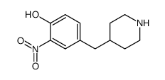 2-nitro-4-(piperidin-4-ylmethyl)phenol结构式