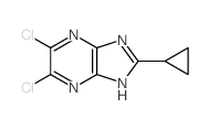 1H-Imidazo[4,5-b]pyrazine,5,6-dichloro-2-cyclopropyl-结构式