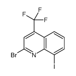 2-Bromo-8-iodo-4-(trifluoromethyl)quinoline Structure