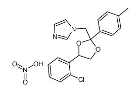 1-[4-(2-Chloro-phenyl)-2-p-tolyl-[1,3]dioxolan-2-ylmethyl]-1H-imidazole; compound with nitric acid结构式