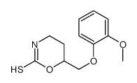 6-[(2-methoxyphenoxy)methyl]-1,3-oxazinane-2-thione Structure