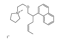 1-methyl-1-[2-[(E)-2-naphthalen-1-ylhex-4-enoxy]ethyl]pyrrolidin-1-ium,iodide Structure