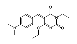 5-(4-dimethylamino-benzylidene)-6-ethoxy-3-ethyl-5H-pyrimidine-2,4-dione结构式