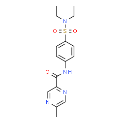 Pyrazinecarboxamide, N-[4-[(diethylamino)sulfonyl]phenyl]-5-methyl- (9CI)结构式
