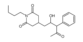 1-butyl-4-(2-hydroxy-4-oxo-3-phenylpentyl)piperidine-2,6-dione Structure