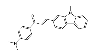 (E)-1-(4-Dimethylamino-phenyl)-3-(9-methyl-9H-carbazol-2-yl)-propenone结构式