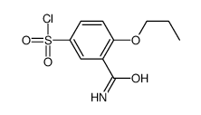 3-carbamoyl-4-propoxybenzenesulfonyl chloride Structure