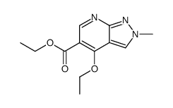 4-ethoxy-2-methyl-2H-pyrazolo[3,4-b]pyridine-5-carboxylic acid ethyl ester结构式