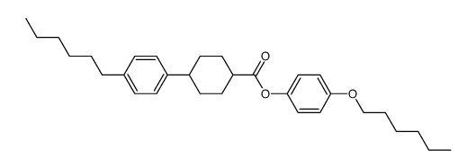 4-(4-Hexyl-phenyl)-cyclohexanecarboxylic acid 4-hexyloxy-phenyl ester结构式