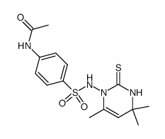 4-acetylamino-N-(4,4,6-trimethyl-2-thioxo-3,4-dihydro-2H-pyrimidin-1-yl)-benzenesulfonamide结构式