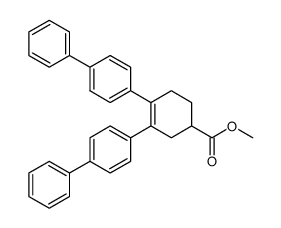 3,4-Bis-biphenyl-4-yl-cyclohex-3-enecarboxylic acid methyl ester结构式