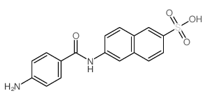 6-[(4-aminobenzoyl)amino]naphthalene-2-sulfonic acid structure