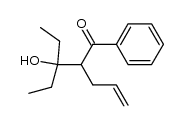 2-(3-hydroxypentan-3-yl)-1-phenylpent-4-en-1-one结构式
