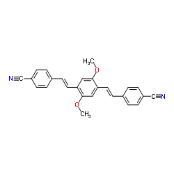 4,4'-[(2,5-Dimethoxy-1,4-phenylene)di(E)-2,1-ethenediyl]dibenzonitrile结构式