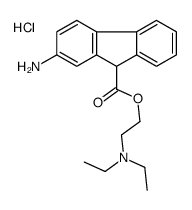 2-(2-amino-9H-fluorene-9-carbonyl)oxyethyl-diethylazanium,chloride Structure