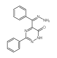 5-(hydrazinyl-phenyl-methylidene)-3-phenyl-1,2,4-triazin-6-one结构式