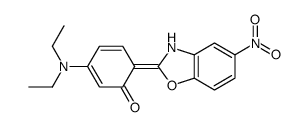 3-(diethylamino)-6-(5-nitro-3H-1,3-benzoxazol-2-ylidene)cyclohexa-2,4-dien-1-one结构式