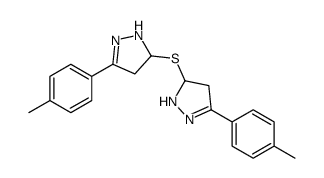 3-(4-methylphenyl)-5-[[3-(4-methylphenyl)-4,5-dihydro-1H-pyrazol-5-yl]sulfanyl]-4,5-dihydro-1H-pyrazole Structure