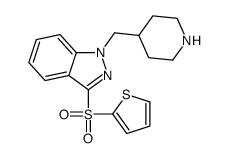 1-(piperidin-4-ylmethyl)-3-thiophen-2-ylsulfonylindazole结构式