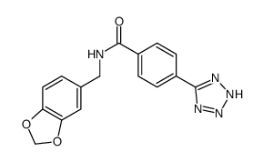 N-(1,3-benzodioxol-5-ylmethyl)-4-(2H-tetrazol-5-yl)benzamide Structure