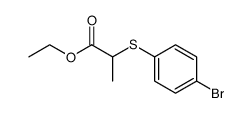 2-(4-bromo-phenylsulfanyl)-propionic acid ethyl ester Structure