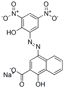 1-Hydroxy-4-[(2-hydroxy-3,5-dinitrophenyl)azo]-2-naphthoic acid sodium salt结构式