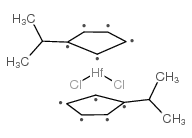 BIS(ISOPROPYLCYCLOPENTADIENYL)HAFNIUM DICHLORIDE structure