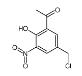 1-[5-(chloromethyl)-2-hydroxy-3-nitrophenyl]ethanone结构式