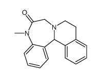 5,9,10,14b-Tetrahydro-5-methylisoquino[2,1-d][1,4]benzodiazepin-6(7H)-one结构式