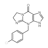 9H-Imidazo[1,2-a]purin-9-one,4-[(4-chlorophenyl) methyl]-1,4,6,7-tetrahydro-结构式