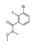 3-bromo-2-fluoro-N-methoxy-N-methylbenzamide structure