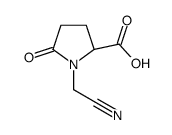 L-Proline, 1-(cyanomethyl)-5-oxo- (9CI) structure