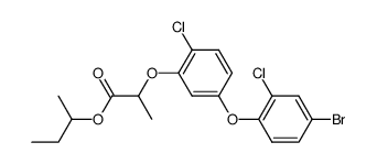 2-[5-(4-Bromo-2-chloro-phenoxy)-2-chloro-phenoxy]-propionic acid sec-butyl ester结构式