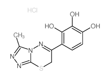 1,2,3-Benzenetriol,4-(3-methyl-7H-1,2,4-triazolo[3,4-b][1,3,4]thiadiazin-6-yl)-, hydrochloride(1:1) Structure