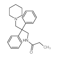 N-[2,2-diphenyl-3-(1-piperidyl)propyl]propanamide结构式