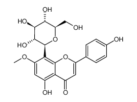 genkwanin-8-C-β-glucopyranoside Structure
