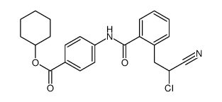 cyclohexyl 4-[[2-(2-chloro-2-cyanoethyl)benzoyl]amino]benzoate Structure