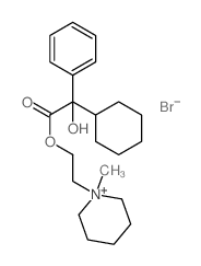 2-(1-methyl-3,4,5,6-tetrahydro-2H-pyridin-1-yl)ethyl 2-cyclohexyl-2-hydroxy-2-phenyl-acetate structure