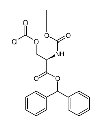 (2R)-2-BOC-amino-2-diphenylmethoxycarbonylethoxycarbonyl chloride Structure