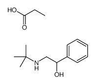 2-(tert-butylamino)-1-phenylethanol,propanoic acid Structure