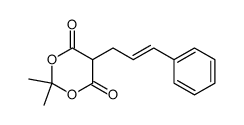 (E)-2,2-dimethyl-5-(3-phenylallyl)-1,3-dioxane-4,6-dione Structure