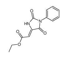 (2,5-dioxo-1-phenyl-imidazolidin-4-ylidene)-acetic acid ethyl ester结构式