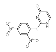 4(3H)-Pyrimidinone, 2-[(2,4-dinitrophenyl)thio]-结构式
