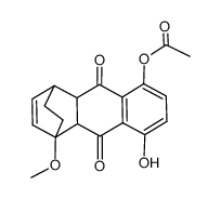 5-Acetoxy-1,4,4a,9a-tetrahydro-8-hydroxy-1-methoxy-1,4-ethano-9,10-anthrachinon Structure