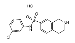 N-(3-chlorophenyl)-1,2,3,4-tetrahydroisoquinoline-7-sulfonamide hydrochloride结构式