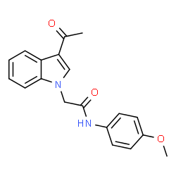 2-(3-Acetyl-1H-indol-1-yl)-N-(4-methoxyphenyl)acetamide结构式