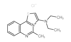N,N-diethyl-5-methyl-[1,3]thiazolo[3,2-c]quinazolin-4-ium-3-amine,chloride结构式