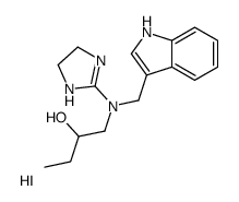 1-((4,5-Dihydro-1H-imidazol-2-yl)(1H-indol-3-ylmethyl)amino)-2-butanol monohydroiodide Structure